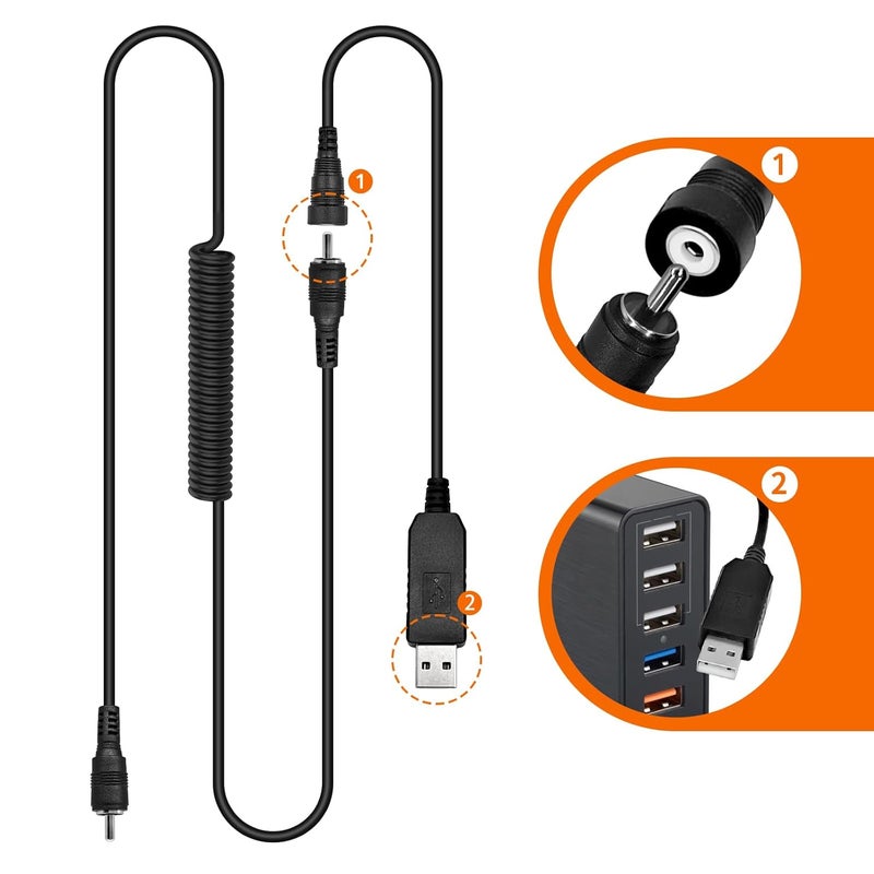 CHolic USB Port Snowmobile Heated Helmet Connector, 12v USB RCA Plug Heated Cord for Heated Most Electric Shields, Helmet, Visor Port (Kit) - Image 4